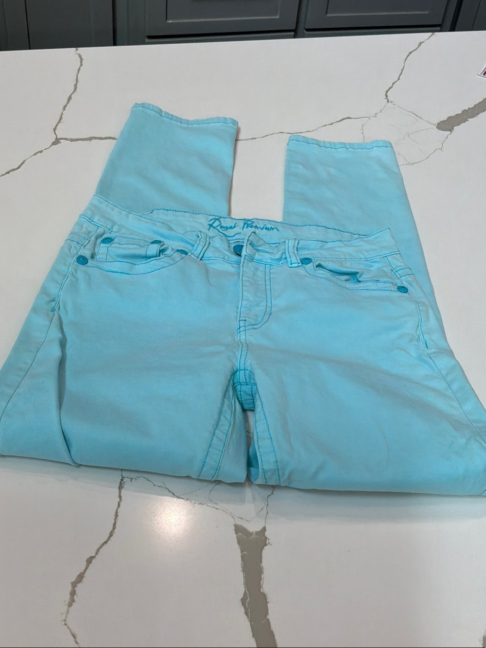 Royal Premium Size 6 Light Aqua Skinny Jeans Women - Stretch Fit Flaw